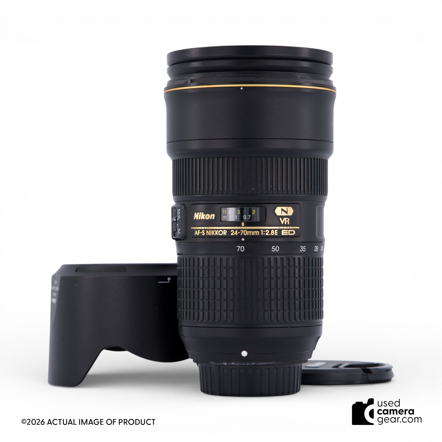Nikon AF-S NIKKOR 24-70mm f/2.8 E ED VR Autofocus IF Lens (#211) *USED*