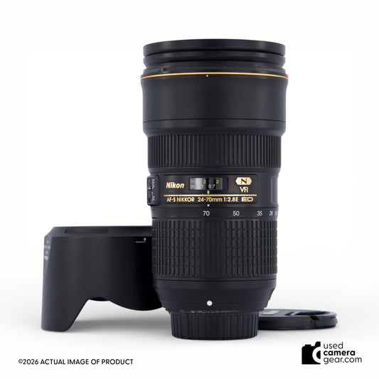 Nikon AF-S NIKKOR 24-70mm f/2.8 E ED VR Autofocus IF Lens (#211) *USED*