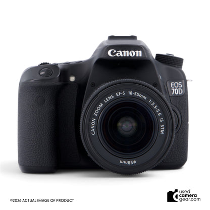 Canon EOS 70D DSLR Camera with 18-55mm STM f/3.5-5.6 Lens & Extras (#207) *USED*