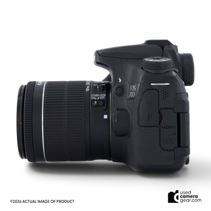 Canon EOS 70D DSLR Camera with 18-55mm STM f/3.5-5.6 Lens & Extras (#207) *USED*