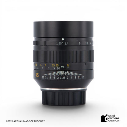 7Artisans 75mm f1.25 II for Leica M (#979) *USED*