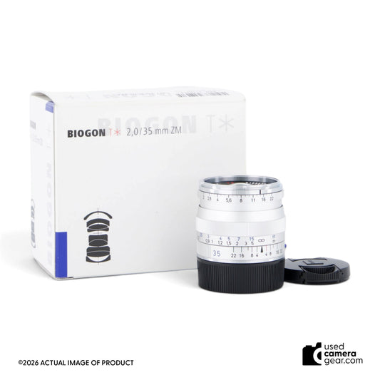 Zeiss 35mm f/2 Biogon T* ZM Lens for Leica M, Silver (#774) *USED*