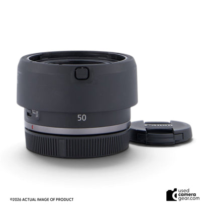 Canon RF 50mm F1.8 STM Lens w/ ES-65B Hood (#257) *USED*