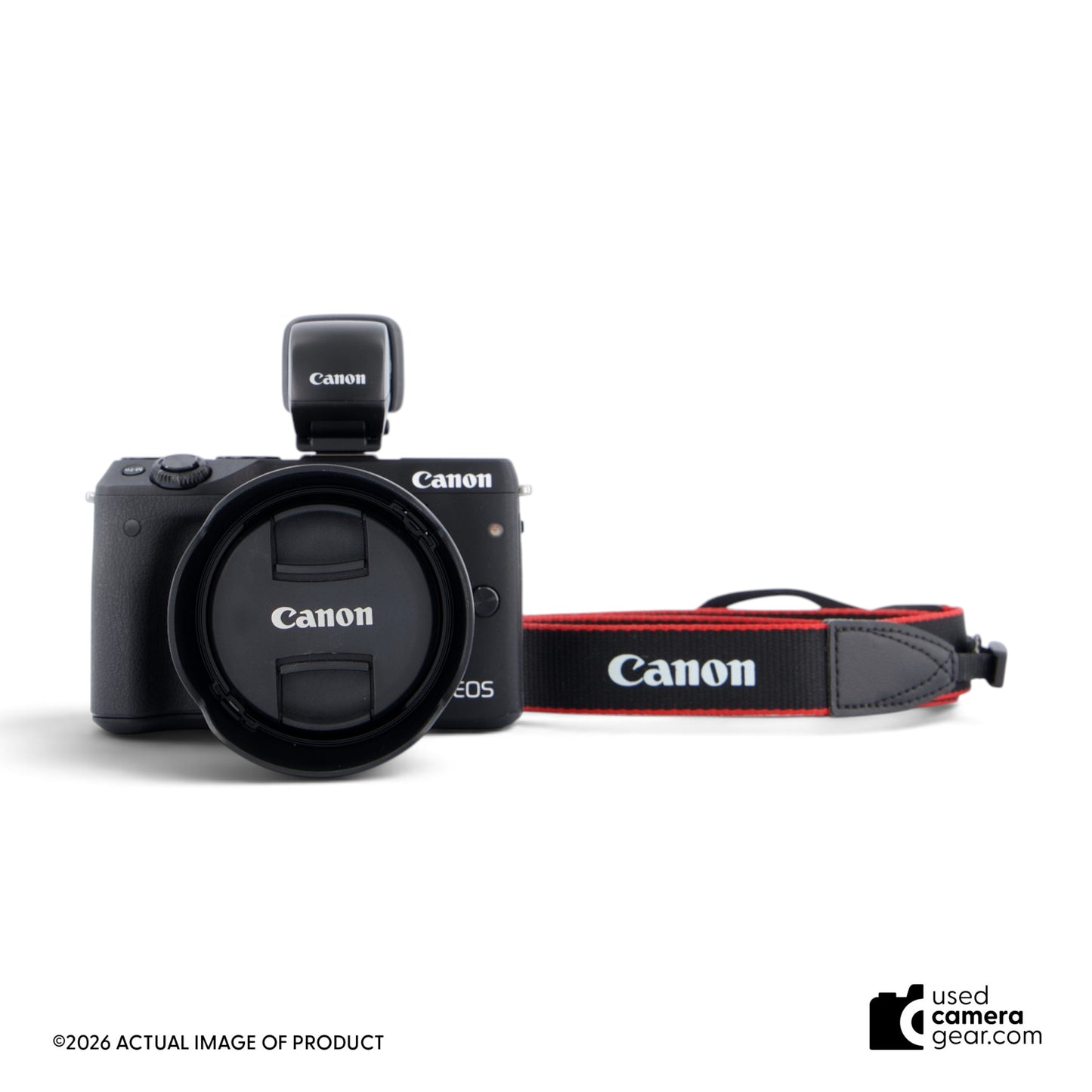 Canon EOS M3 Mirrorless Camera with EF-M 18-55mm f/3.5-5.6 IS STM Lens & EVF-DC1 (#604) (#095) *USED*