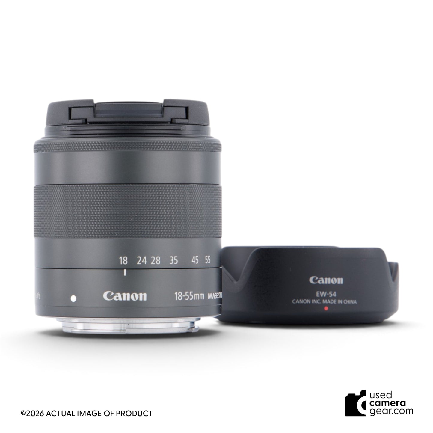 Canon EOS M3 Mirrorless Camera with EF-M 18-55mm f/3.5-5.6 IS STM Lens & EVF-DC1 (#604) (#095) *USED*