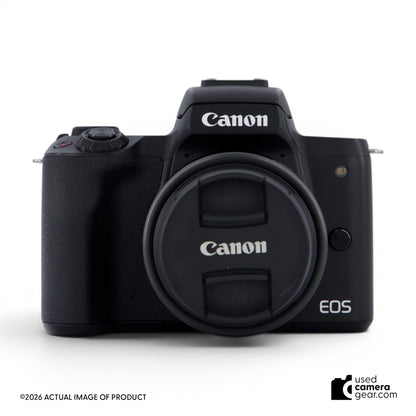 Canon EOS M50 Mark II w/15-45mm IS STM Kit (Graphite) Kit (#486) *USED*