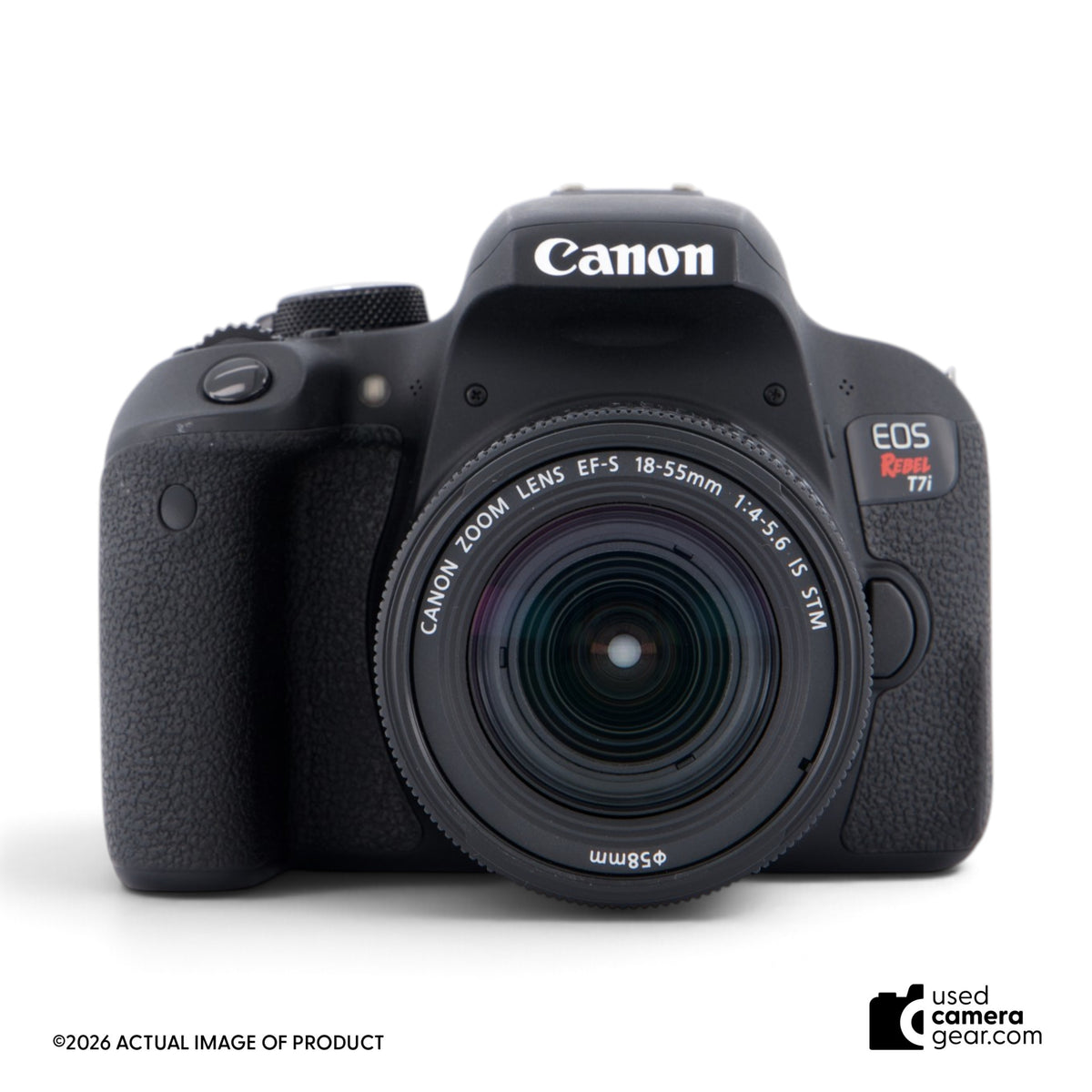 Canon EOS Rebel T7i DSLR w/EF-S 18-55mm f/4-5.6 IS STM Lens (#845) *USED*