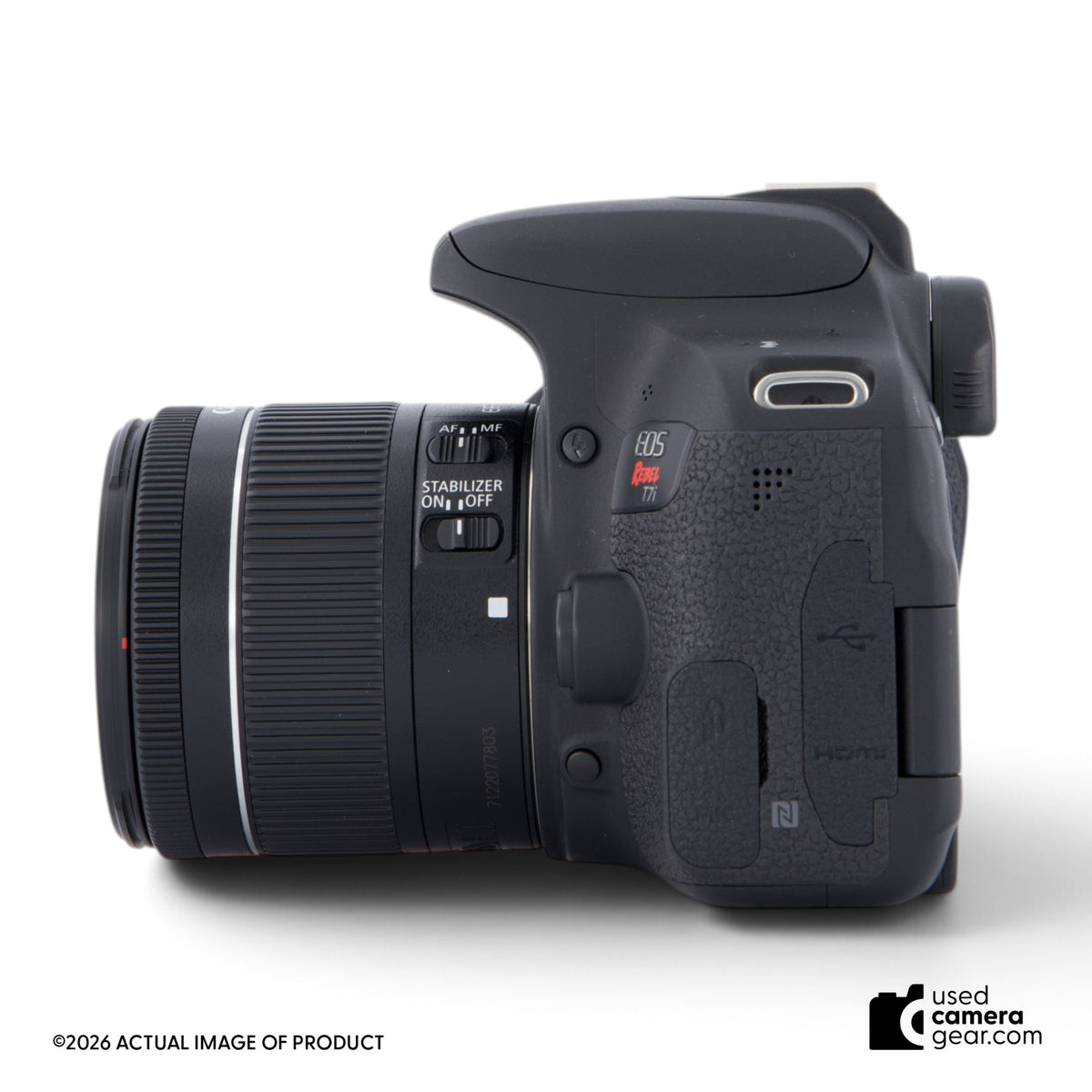 Canon EOS Rebel T7i DSLR w/EF-S 18-55mm f/4-5.6 IS STM Lens (#845) *USED*