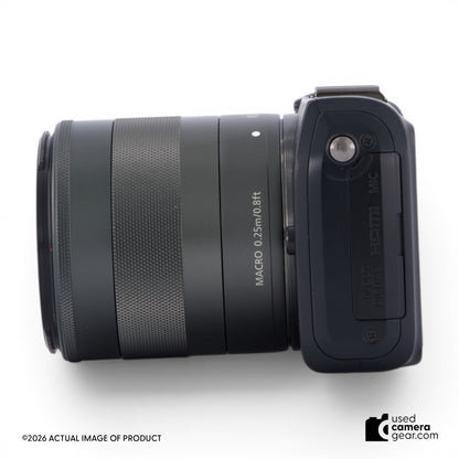 Canon EOS M Camera w/EF-M 18-55 f/3.5-5.6 IS STM Black (#837) *USED*