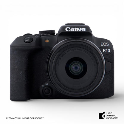 Canon EOS R10 Mirrorless Camera with RF-S 18-45mm F4.5-6.3 IS STM Lens *USED*