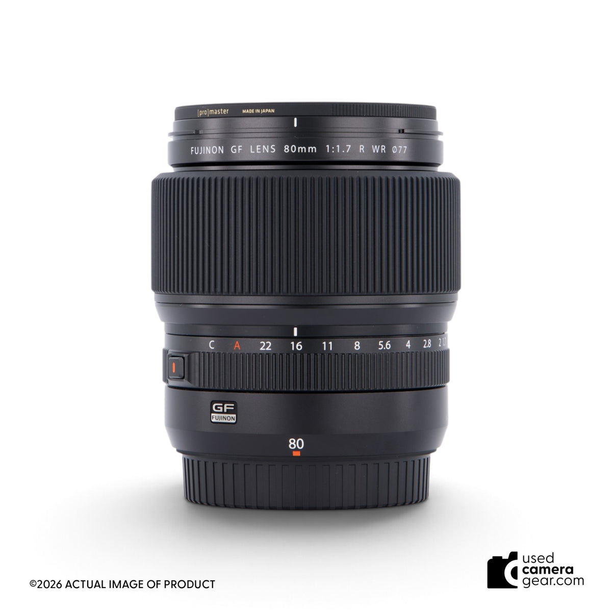 Fujifilm GF 80mm f1.7 R WR Lens (#398) *USED*