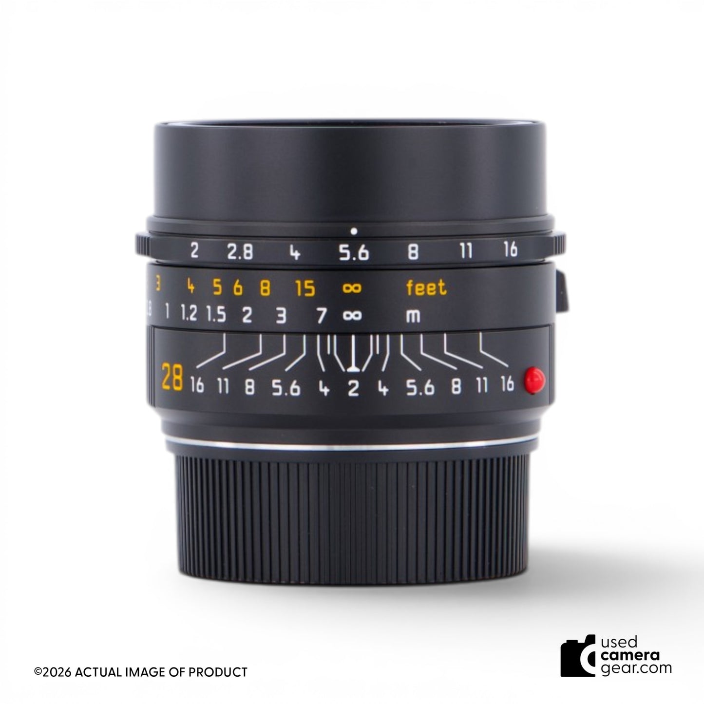 Leica 28mm f/2 Summicron-M ASPH Lens (Black Anodized) 11618 (#264) *USED*