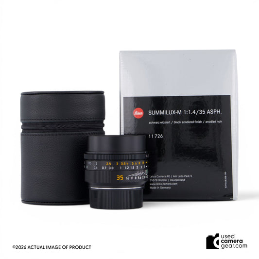 Leica 35mm f/1.4 Summilux-M ASPH Lens (Black) 11726 (#423) *USED*