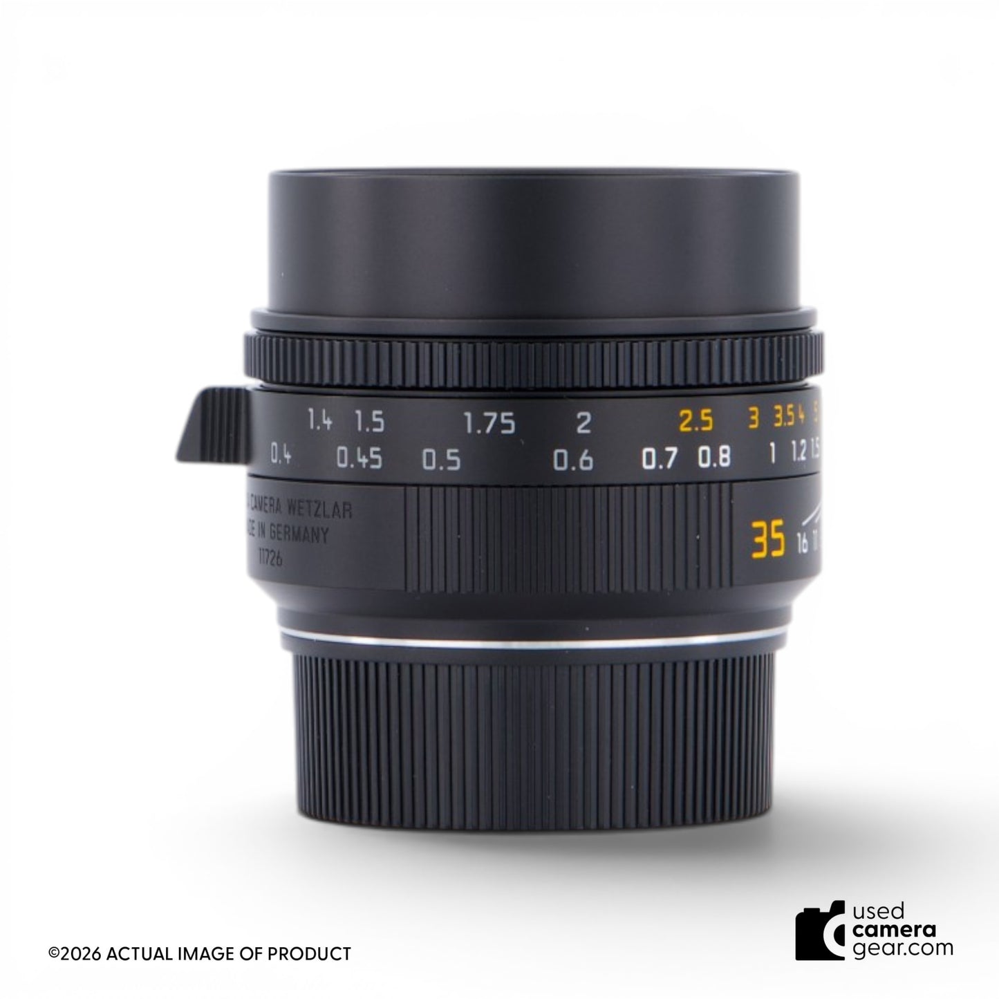 Leica 35mm f/1.4 Summilux-M ASPH Lens (Black) 11726 (#423) *USED*