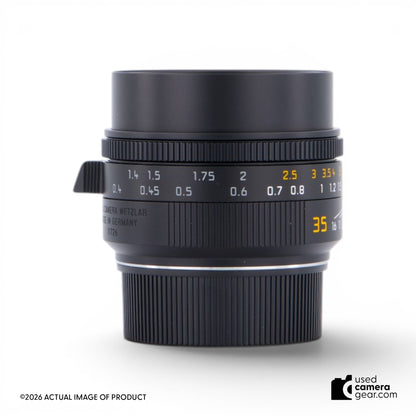 Leica 35mm f/1.4 Summilux-M ASPH Lens (Black) 11726 (#423) *USED*