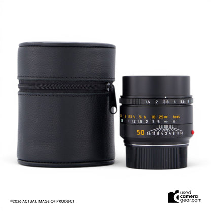 Leica 50mm f/1.4 Summilux-M ASPH Lens (Black) 11728 (#528) *USED*