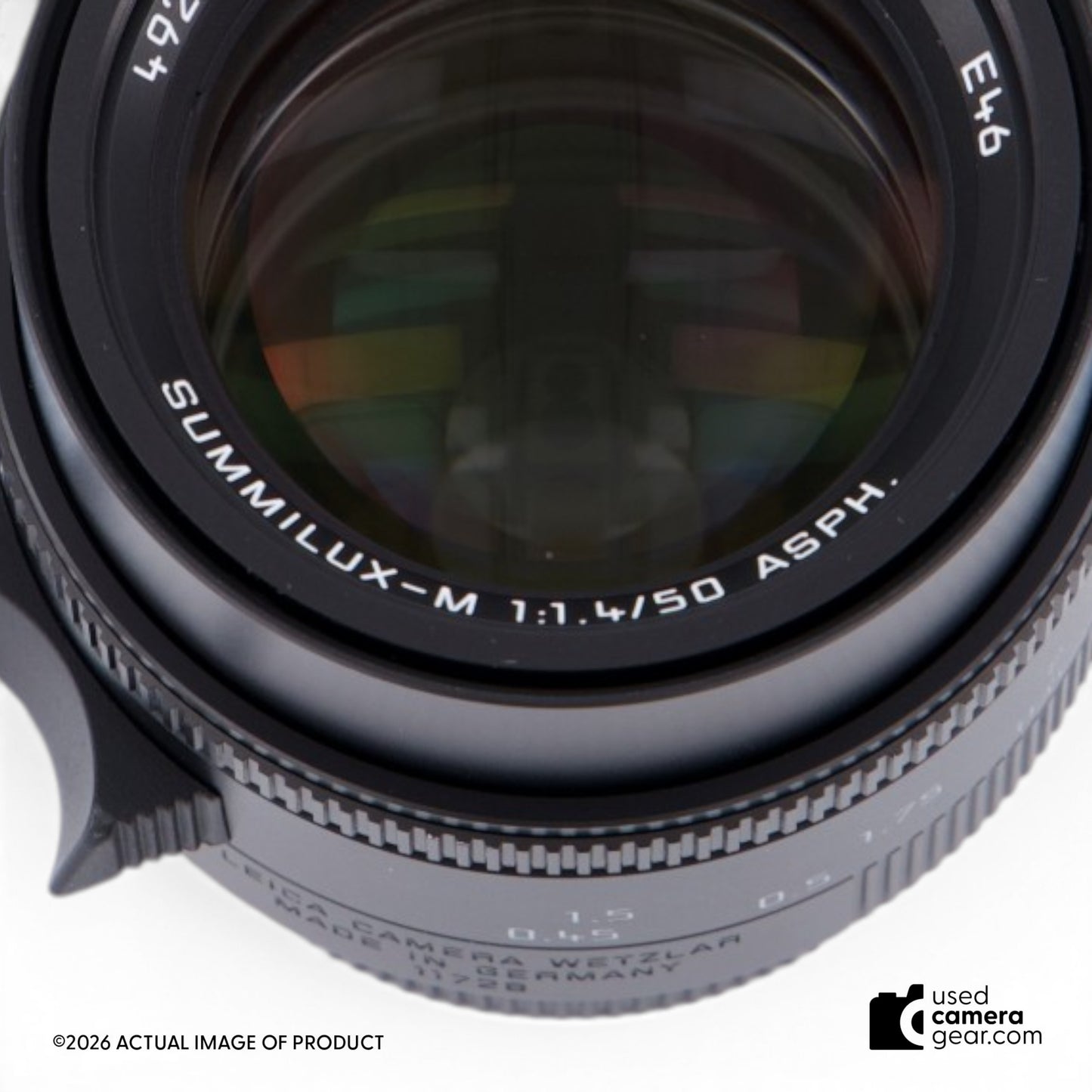 Leica 50mm f/1.4 Summilux-M ASPH Lens (Black) 11728 (#528) *USED*