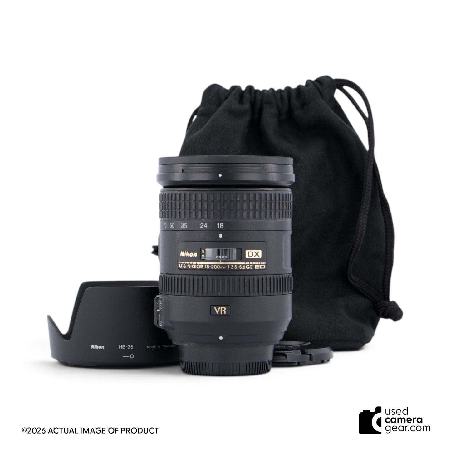 Nikon 18-200mm f/3.5-5.6G ED AF-S DX VR II Lens (#671) *USED*