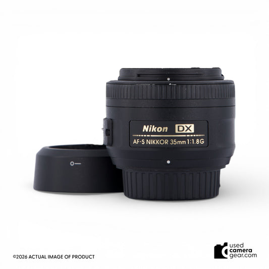 Nikon AF-S DX Nikkor 35mm f/1.8 G Autofocus APS-C Lens for F-Mount, Black {52} (#417) *USED*