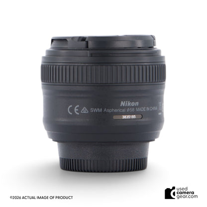 Nikon 50mm f/1.8G AF-S Nikkor Lens (#185) *USED*