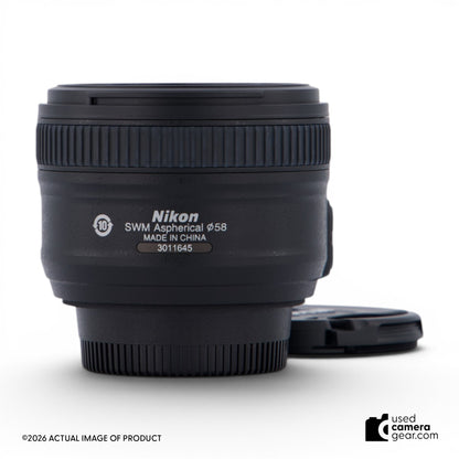 Nikon 50mm f/1.8G AF-S Nikkor Lens (#645) *USED*