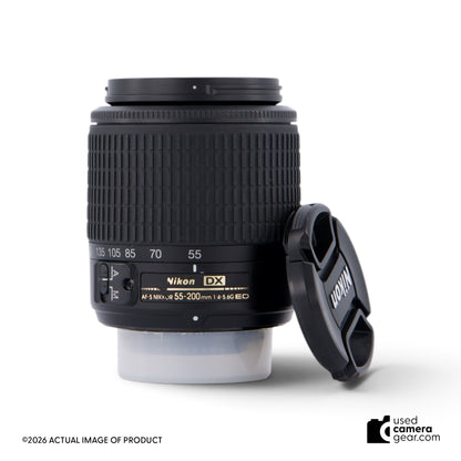 Nikon 55-200mm f/4-5.6G ED AF-S DX Nikkor Lens (#277) *USED*