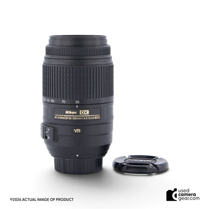 Nikon AF-S DX NIKKOR 55-300mm f/4.5-5.6G ED VR Lens (#992) *USED*