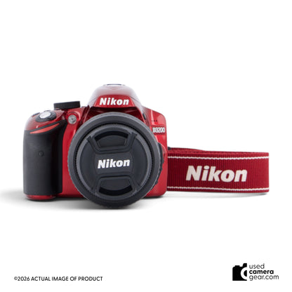 Nikon D3200 DSLR (Red) w/ 18-55mm VR Lens Kit (#123) *USED*