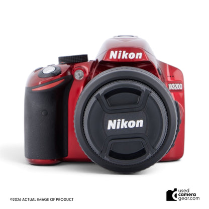 Nikon D3200 DSLR (Red) w/ 18-55mm VR Lens Kit (#123) *USED*