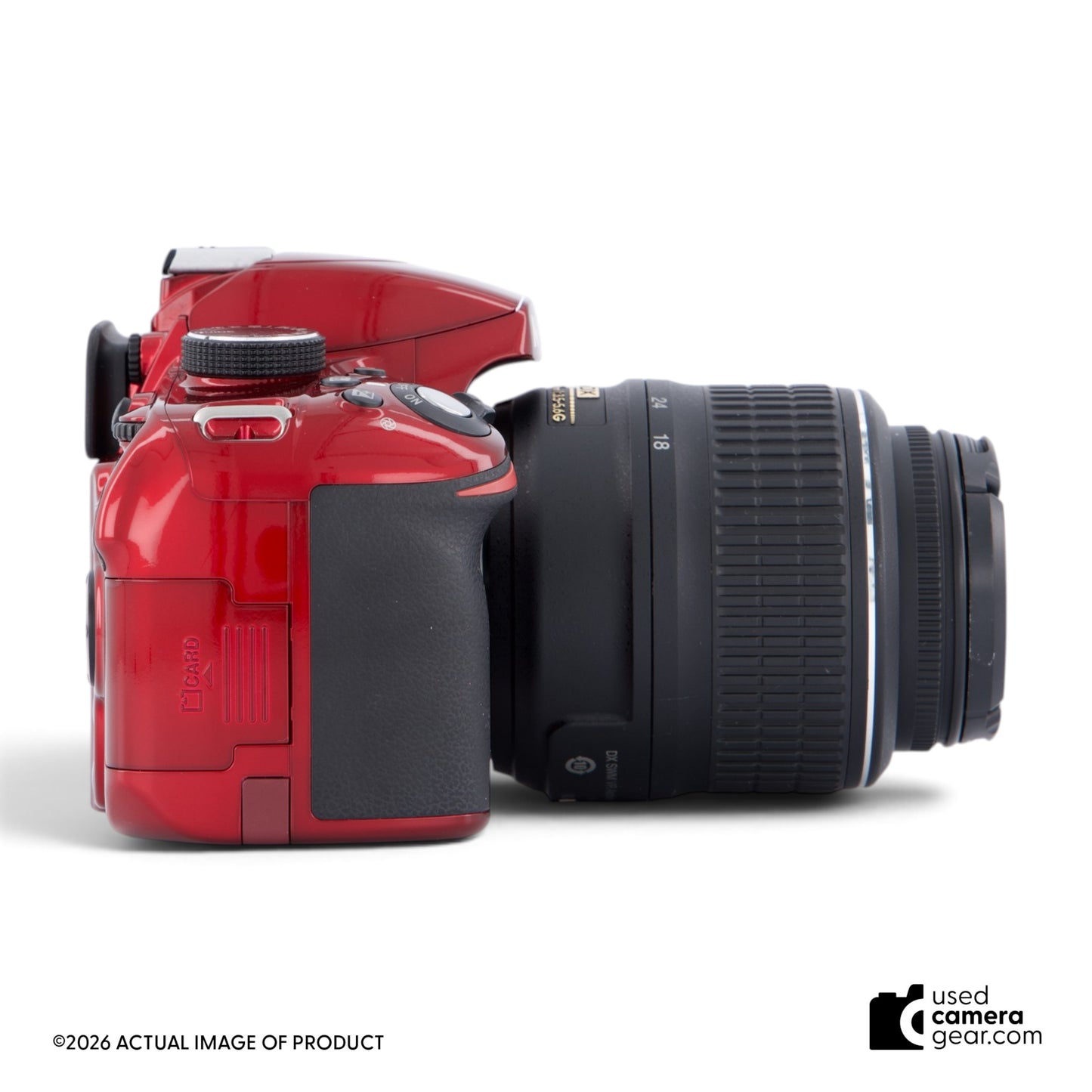 Nikon D3200 DSLR (Red) w/ 18-55mm VR Lens Kit (#123) *USED*