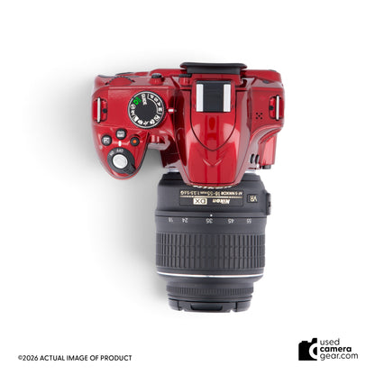 Nikon D3200 DSLR (Red) w/ 18-55mm VR Lens Kit (#123) *USED*