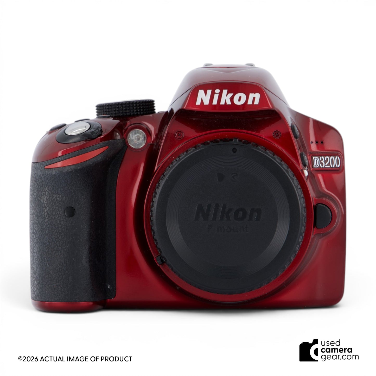 Nikon D3200 DX DSLR Camera Body (Red) (#207) *USED*