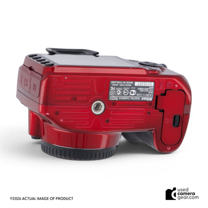 Nikon D3200 DX DSLR Camera Body (Red) (#207) *USED*