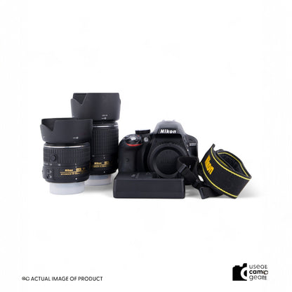 Nikon D3300 DSLR Camera w/ 18-55mm & 55-200mm DX VR Lenses *USED*