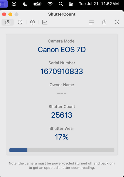 Canon EOS 7D Digital Camera Body (#833) *USED*