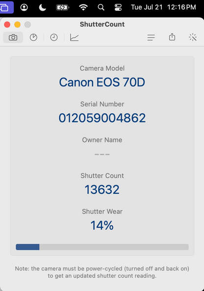 Canon EOS 70D DSLR Camera (Body Only) (#862) *USED*