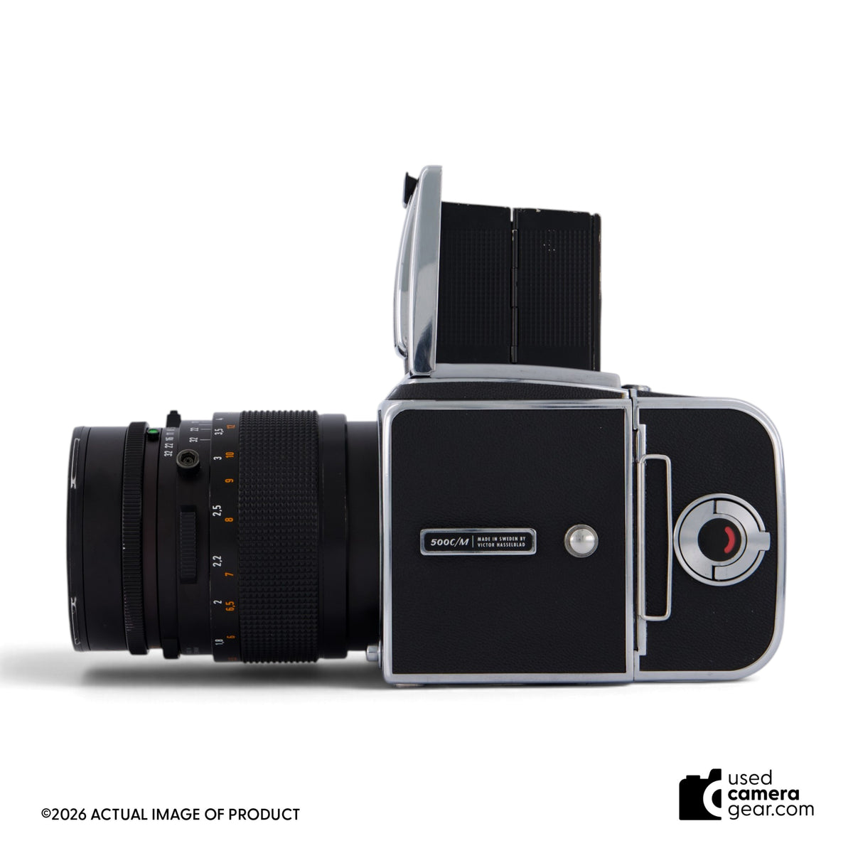 Hasselblad 500 C/M Film Camera Kit 50mm 150mm 2x A12 Backs PM5 (#105) USED