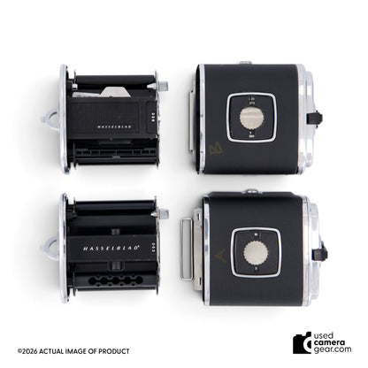 Hasselblad 500 C/M Film Camera Kit 50mm 150mm 2x A12 Backs PM5 (#105) USED