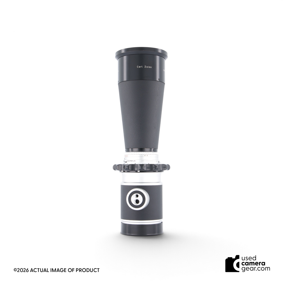 Usedcameragear Hasselblad 500mm f/8 Tele-Tessar C lens for medium format cameras in black metal finish.