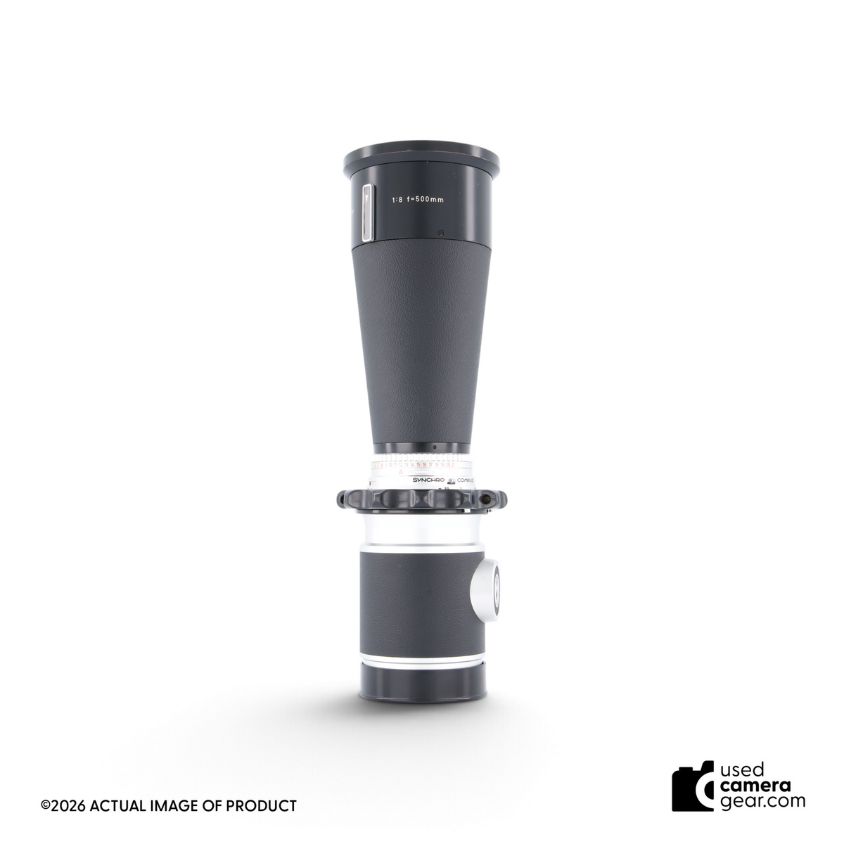 Usedcameragear Hasselblad 500mm f/8 Tele-Tessar C medium format prime lens in black metal finish