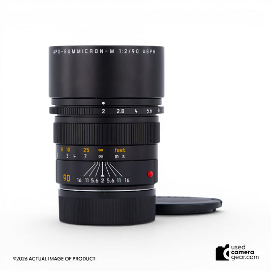 Leica 90mm f/2 APO-Summicron-M ASPH Lens (Black Anodized) (#275) *USED*