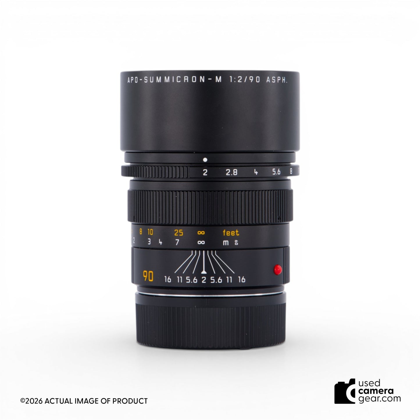 Leica 90mm f/2 APO-Summicron-M ASPH Lens (Black Anodized) (#275) *USED*
