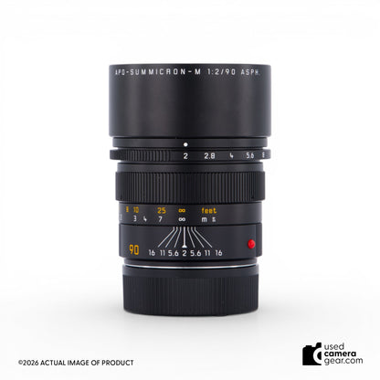 Leica 90mm f/2 APO-Summicron-M ASPH Lens (Black Anodized) (#275) *USED*