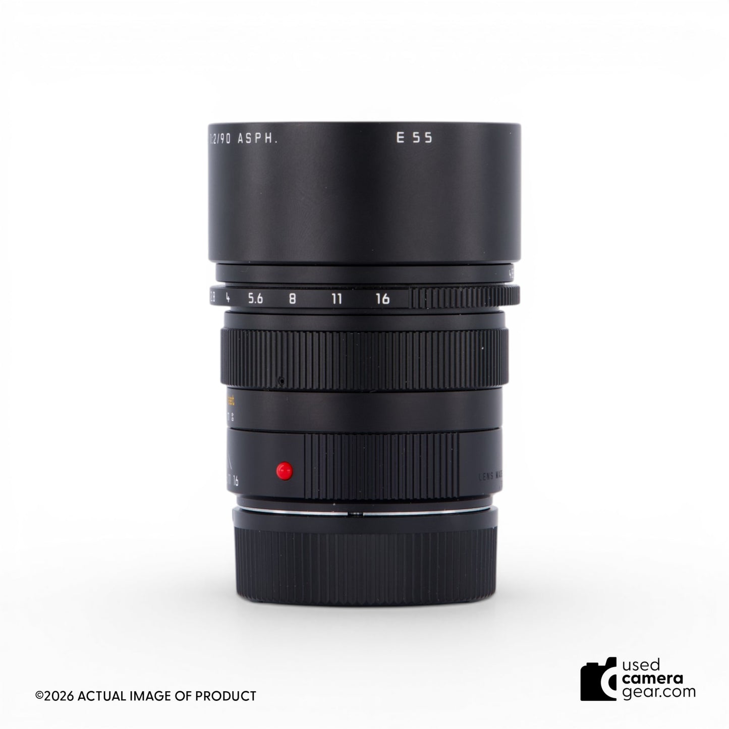 Leica 90mm f/2 APO-Summicron-M ASPH Lens (Black Anodized) (#275) *USED*