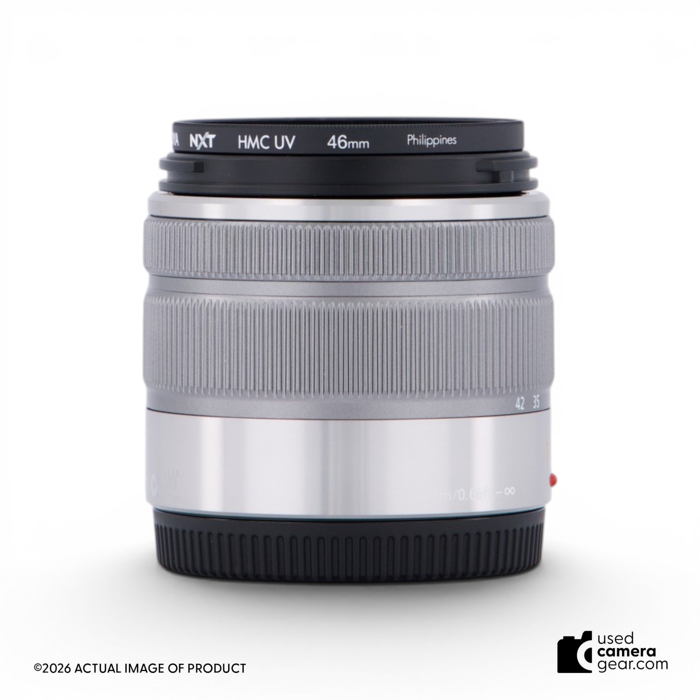 Panasonic Lumix 14-42mm f3.5-5.6 OIS Micro Four Thirds Lens (Silver) (#054) *USED*