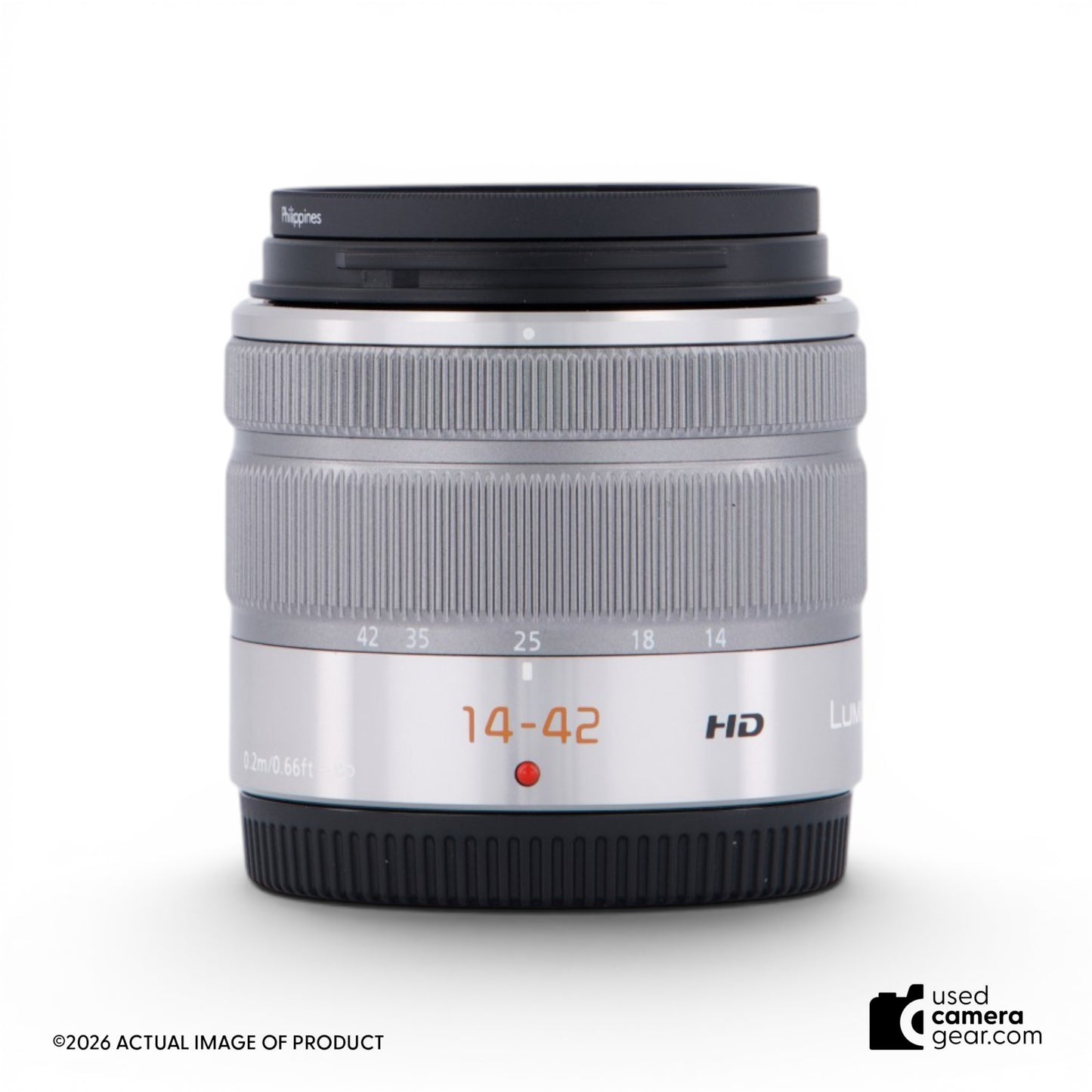 Panasonic Lumix 14-42mm f3.5-5.6 OIS Micro Four Thirds Lens (Silver) (#054) *USED*