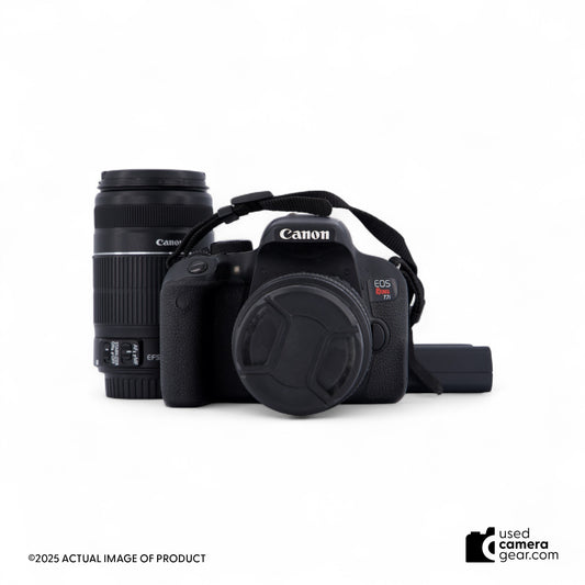 Canon EOS Rebel T7i DSLR w/ 18-55mm IS II & 55-250mm IS II Camera Kit (#248) *USED*