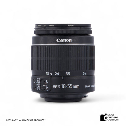 Canon EOS Rebel T7i DSLR w/ 18-55mm IS II & 55-250mm IS II Camera Kit (#248) *USED*