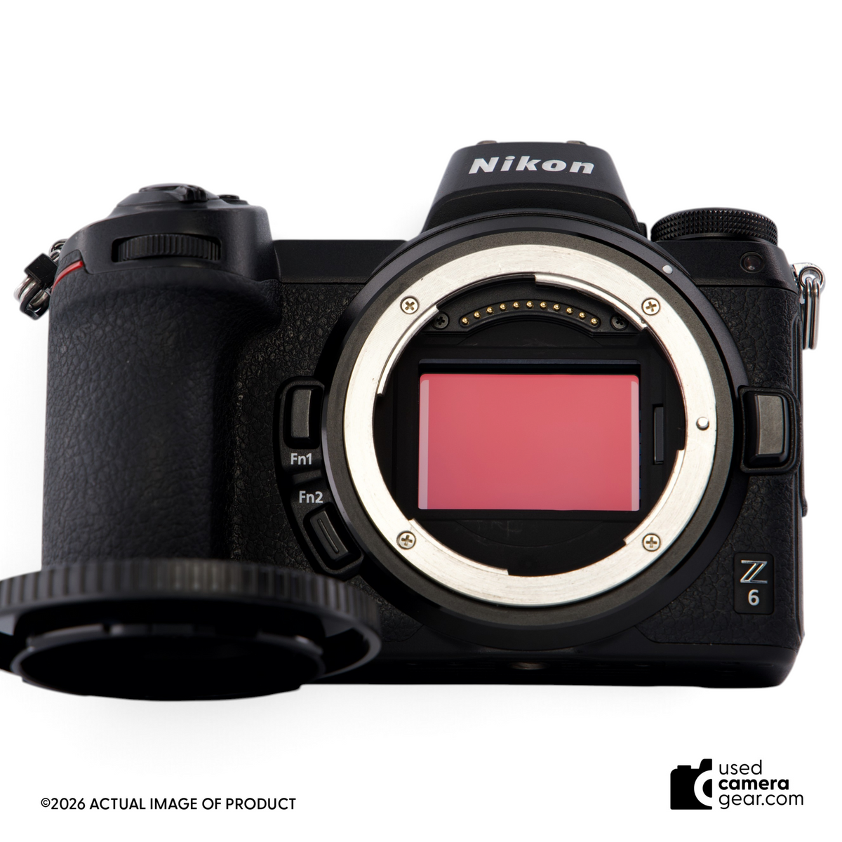 Used Nikon Z6 full-frame mirrorless camera body with lens mount exposed and black finish